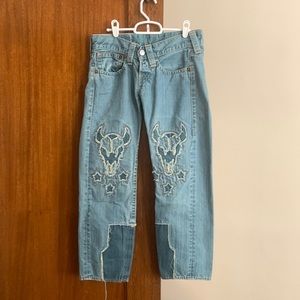 Levi’s Red patchwork jeans